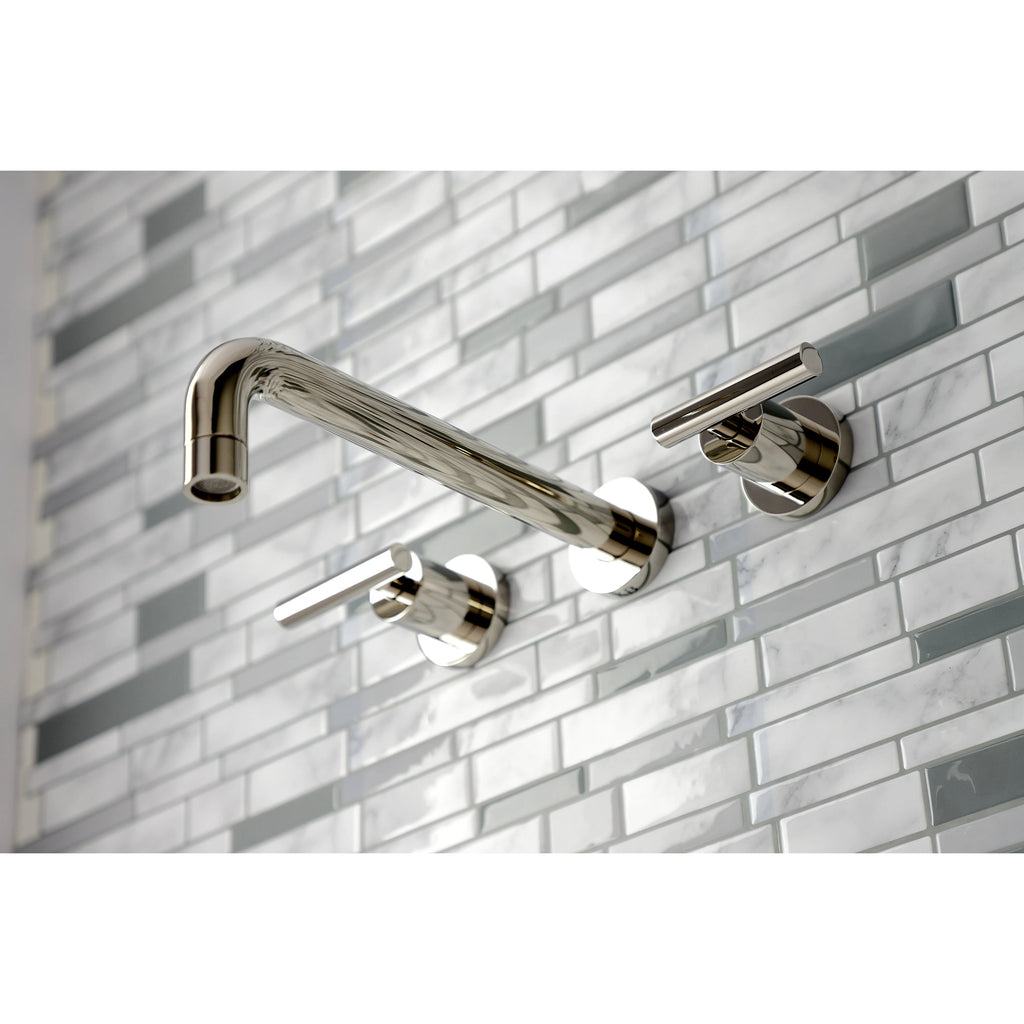 2-Handle Wall Mount Roman Tub Faucet Brushed Brass K178