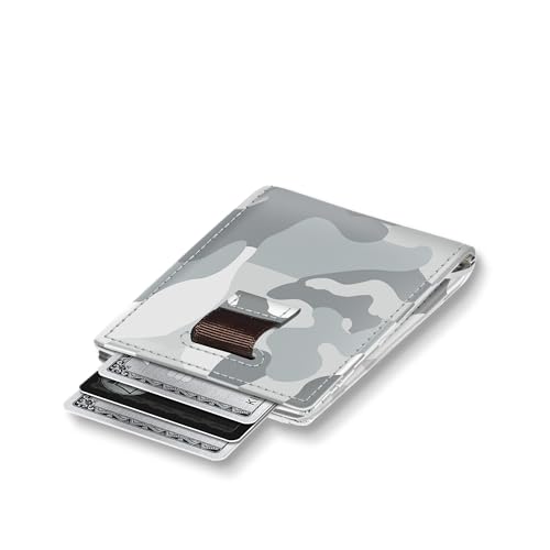 Slim Leather RFID Blocking Wallet with Airtag Holder M2841