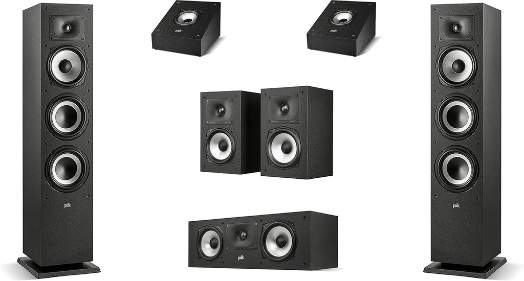 Pair of Midnight Black Bookshelf or Surround Speakers D86867