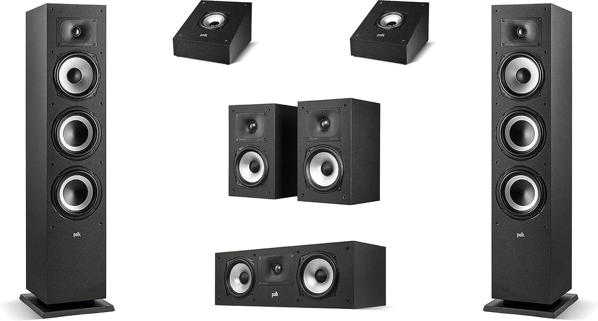 Pair of Midnight Black Bookshelf or Surround Speakers D86867