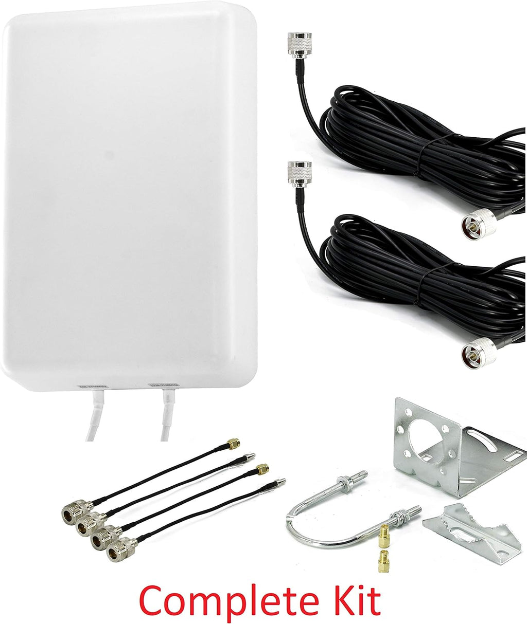 4G LTE Wide Band MIMO Panel Antenna Kit with SMA Adapters K1585