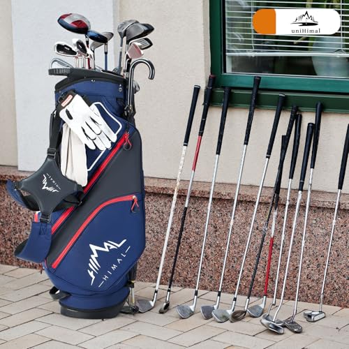 14 Way Dividers Golf Stand Bag Lightweight with Multiple Pockets, Dual Strap and Rain Cover Hood B9351