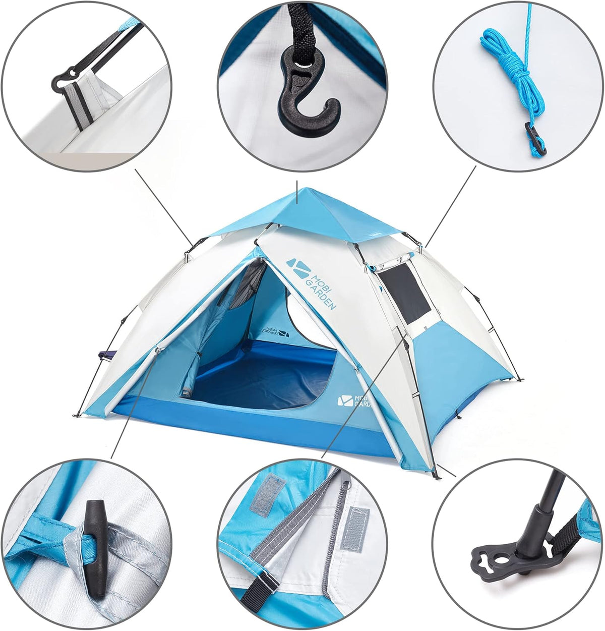 4 Person Waterproof Pop Up Camping Tent V132879
