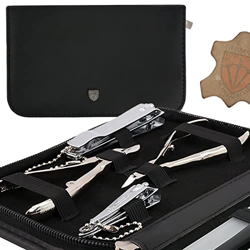 Manicure Pedicure Kit Set with Genuine Leather Case D1490