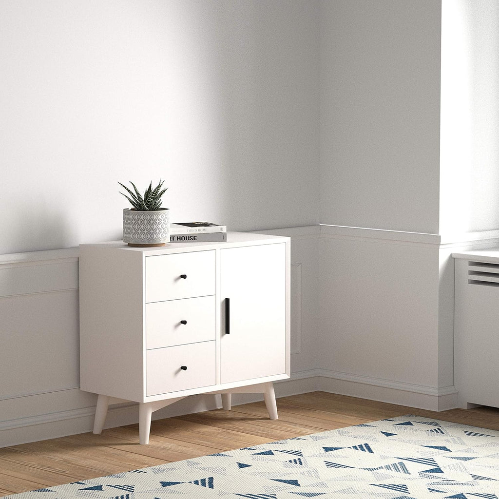 White Media Storage Cabinet L342160