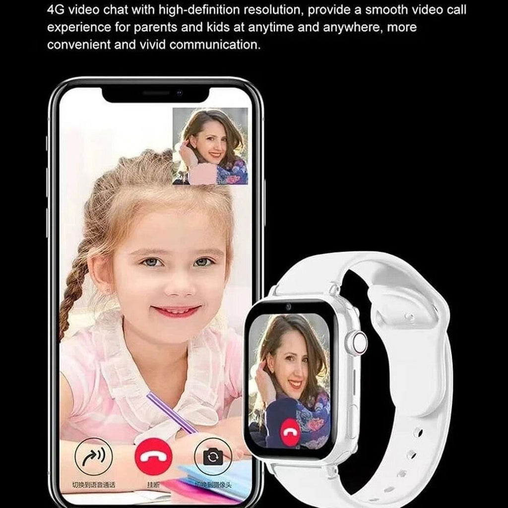 White 4G Smart Watch with GPS Location Tracker Camera I8462