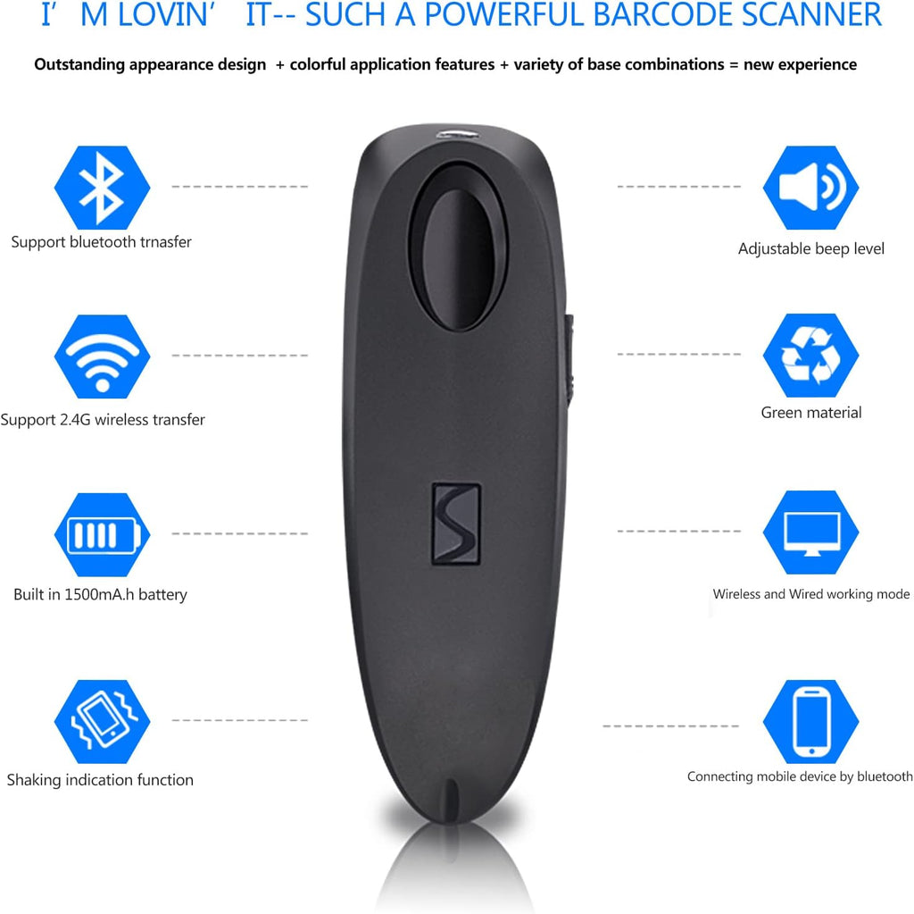 2 Pack Bluetooth Wireless Barcode Scanner U47331