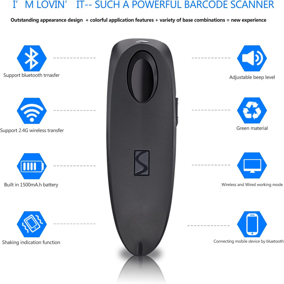 2 Pack Bluetooth Wireless Barcode Scanner U47331