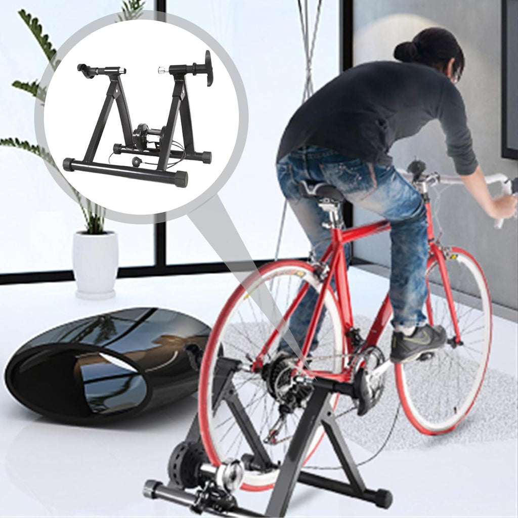 Black Magnetic Folding Bike Trainer Stand A7448