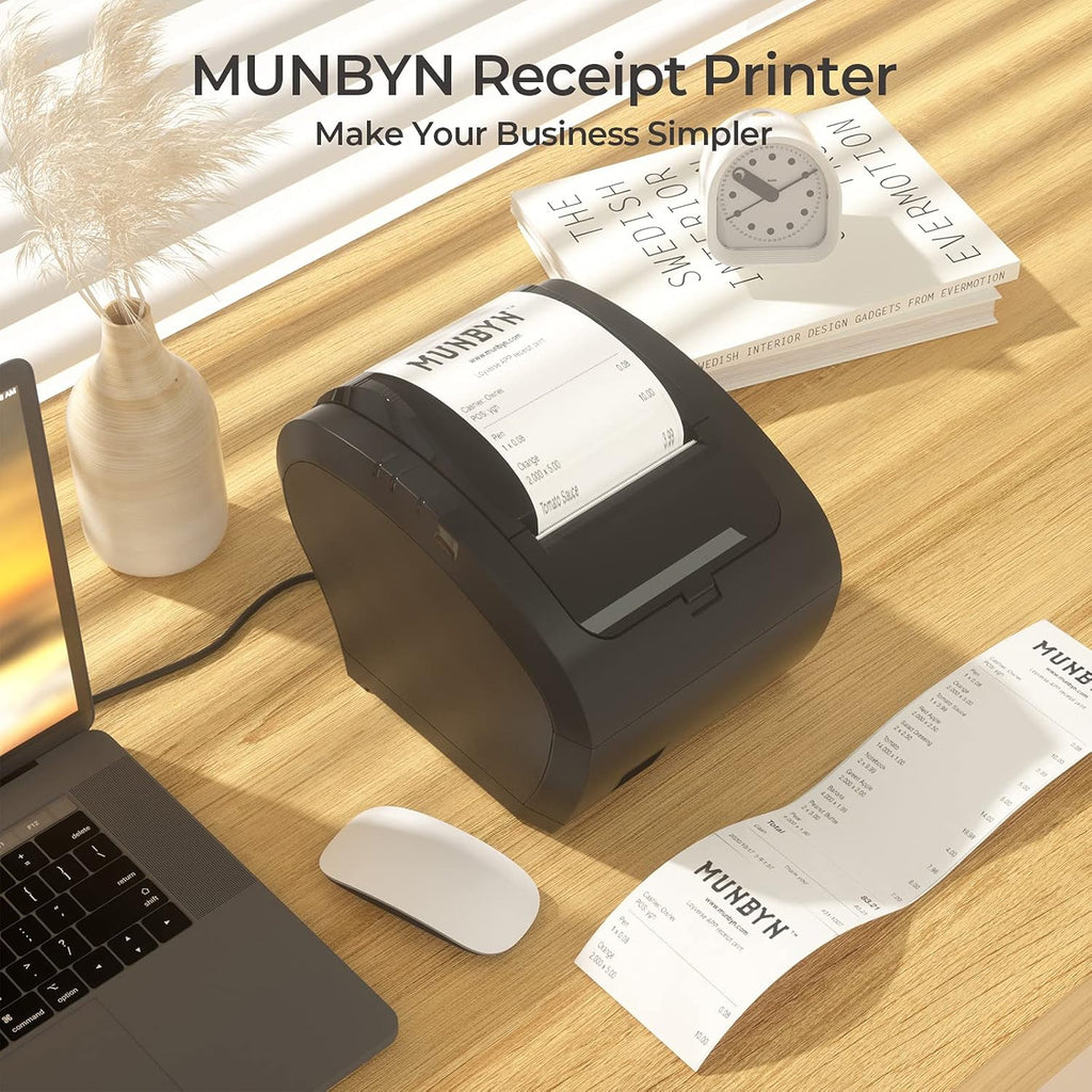 Black 80MM Thermal Receipt Printer with Auto Cutter Q12420