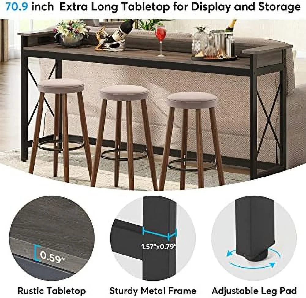 70.9 inch Extra Long Console Table with Outlets and USB Ports J4498