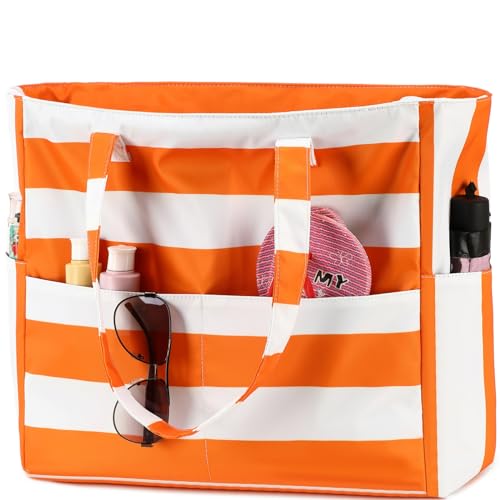 Extra Large Waterproof Beach Tote with Wet Compartment O14772