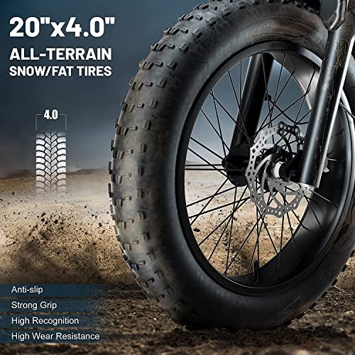 Dual Motor 2000W Retro Two-Person Electric Bicycle, 7-Speed 20" Tire 48V 18Ah E-Bike with Rear Turn Signal Y869381