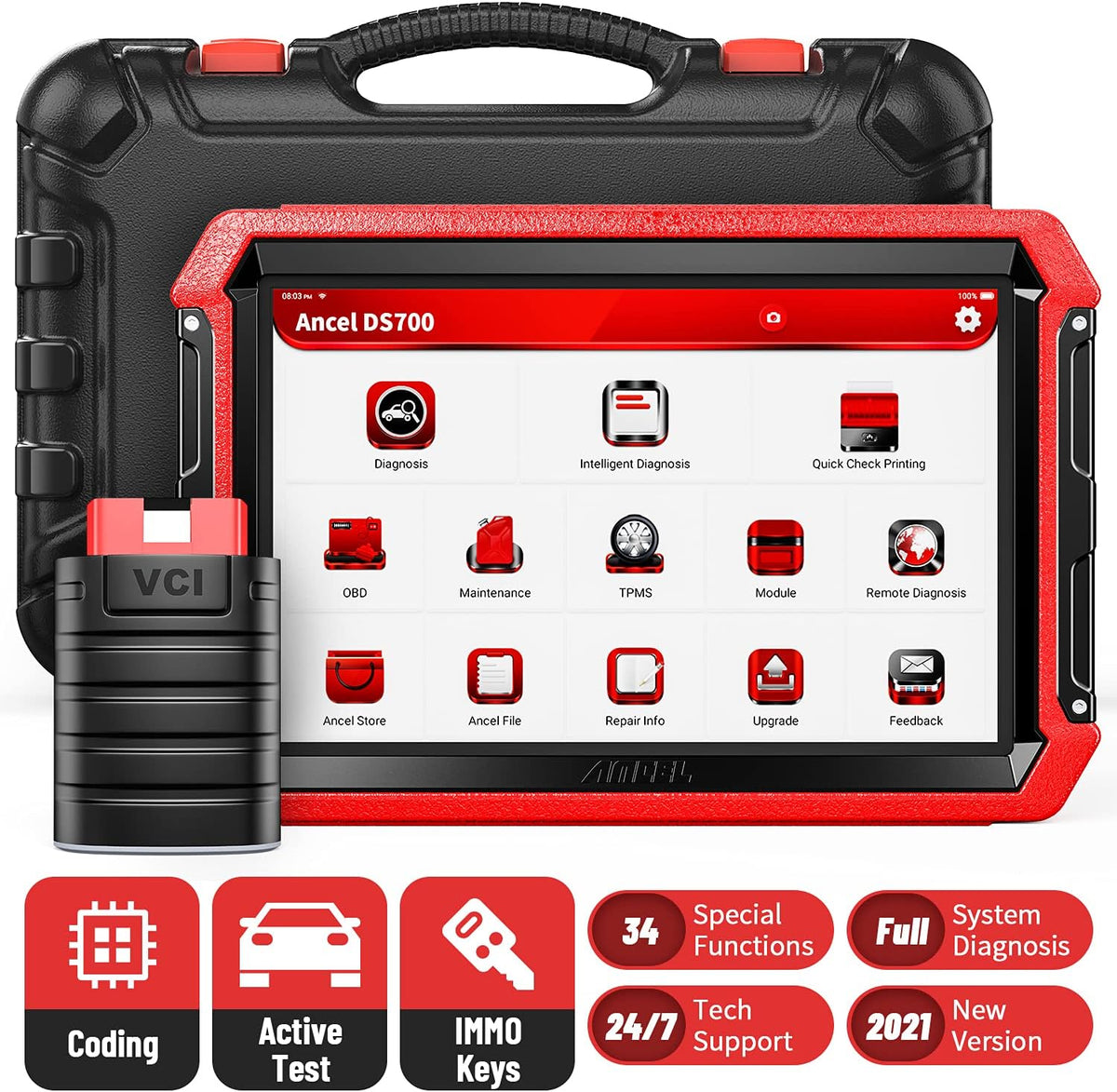 OBD2 Scanner with 34 Reset Functions J250