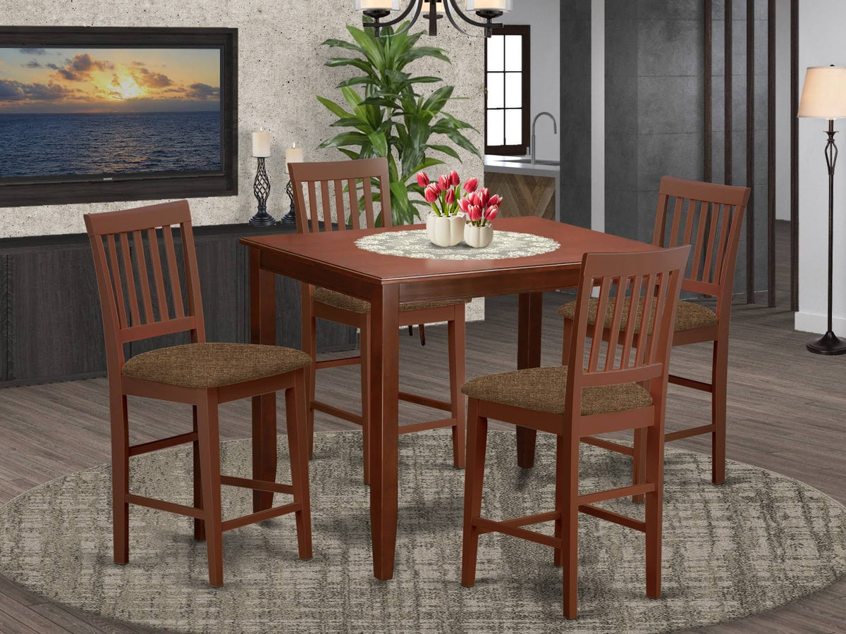 5 PC Pub Table and 4 Counter Chairs R555106