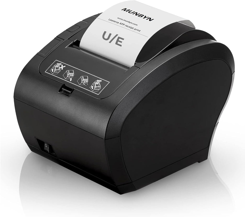 Black 80MM Thermal Receipt Printer with Auto Cutter Q12420