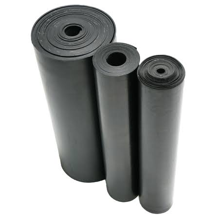 Cloth Inserted SBR 70A Black 3/16x22 Thick x 3ft W W520