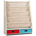 Beige Free Standing Kids Book Rack Bookshelf E8449