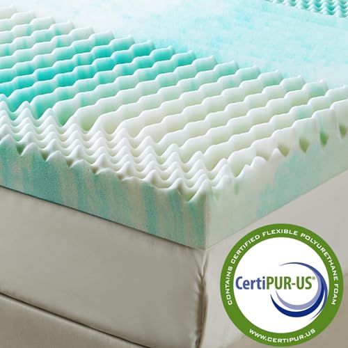 Queen 3 inch Gel Cooling Memory Foam Mattress Topper B1438