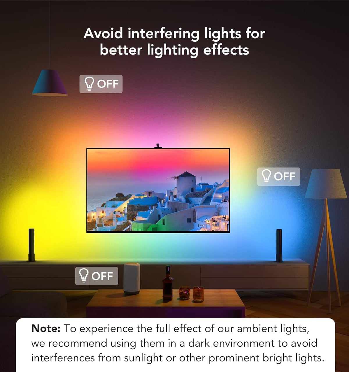 Smart Wi-Fi RGBIC LED Strip Lights & Light Bars with Camera M9858
