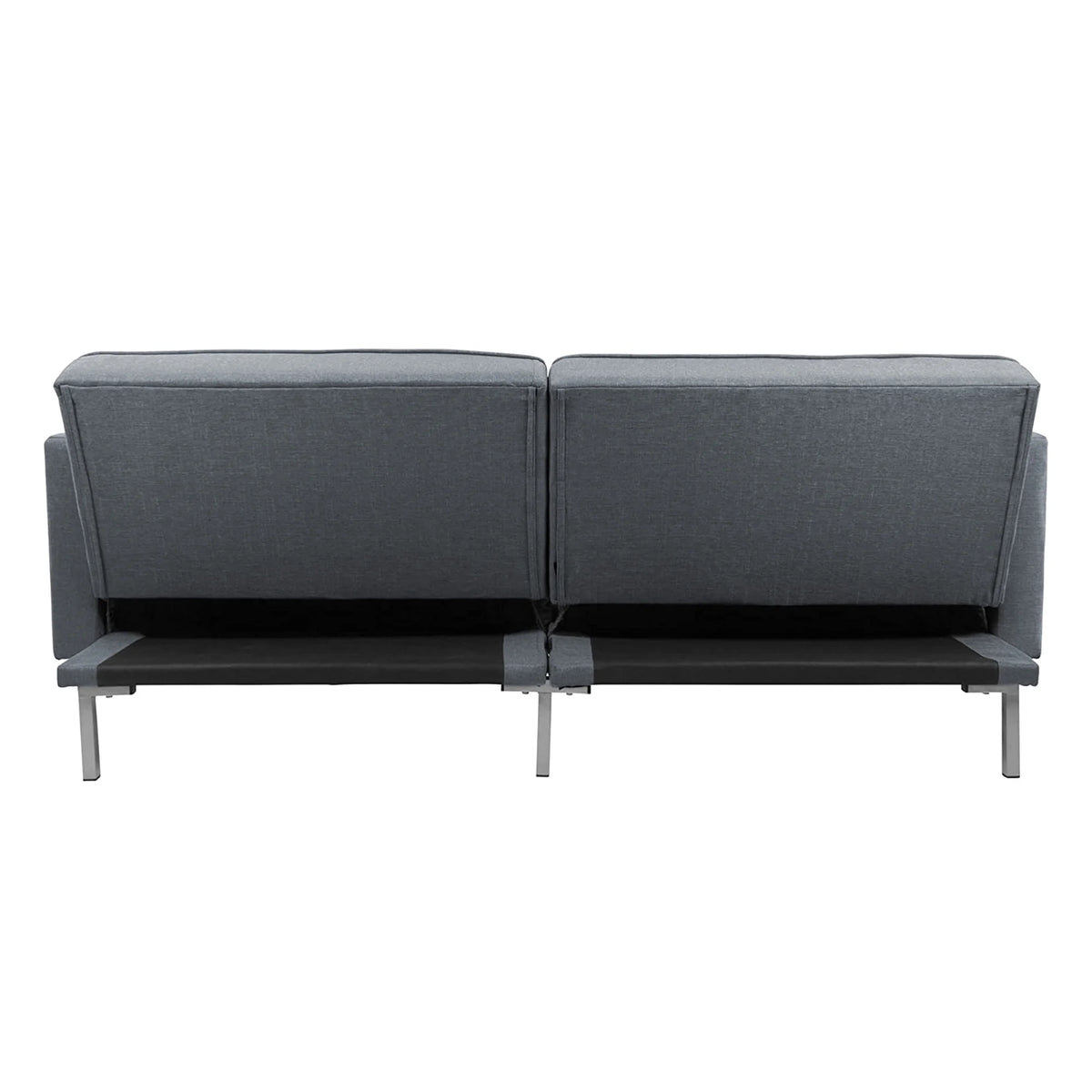 75" W Sectional Sofa Convertible Folding Futon Sofa Bed 3 Seat Couch with Linen Fabric P558