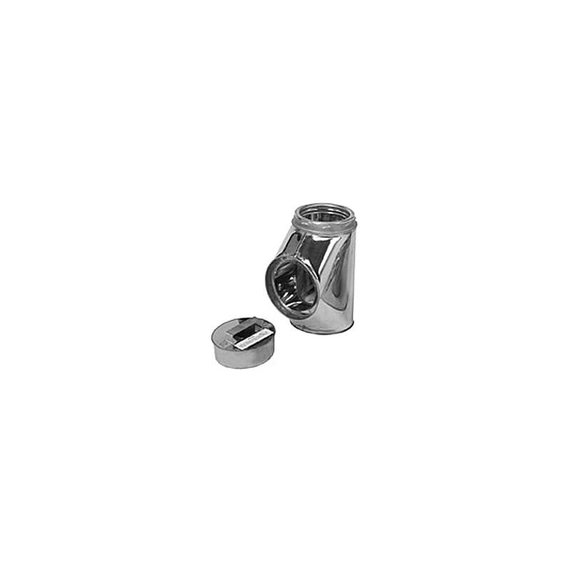 14x22 Insulated Stainless Steel Chimney Pipe Tee with Cap F272872