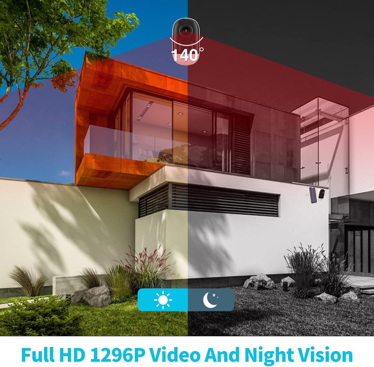 Solar Powered Wireless Security Camera with Night Vision Q7552