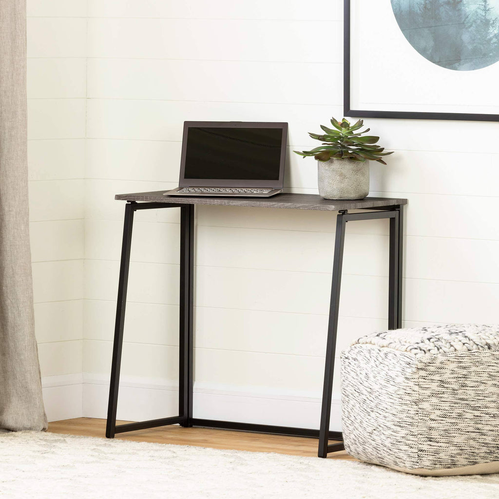 Oak Camel Industrial Folding Computer Desk I2407