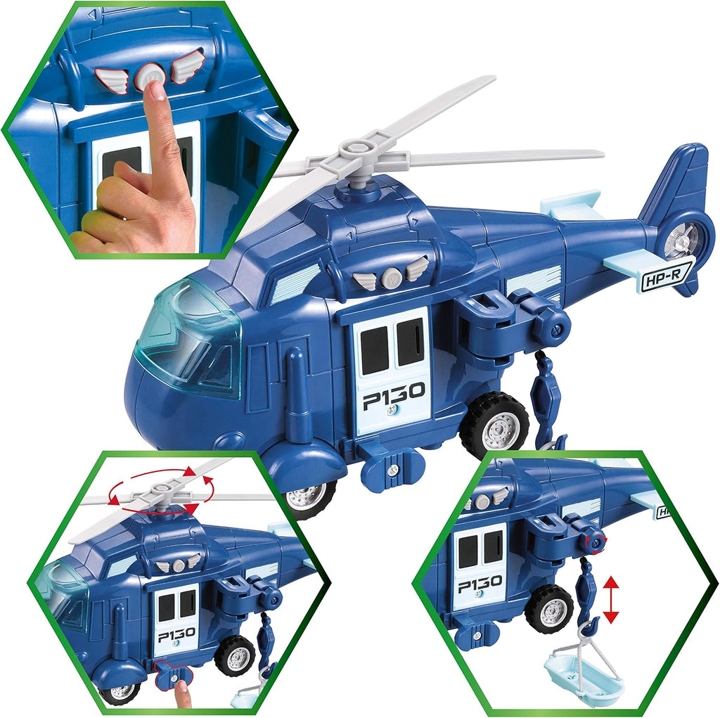 Friction Powered Emergency Vehicle Toy Playsets with Light and Sound O865
