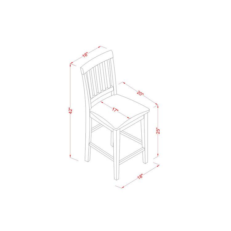 5 PC Pub Table and 4 Counter Chairs R555106