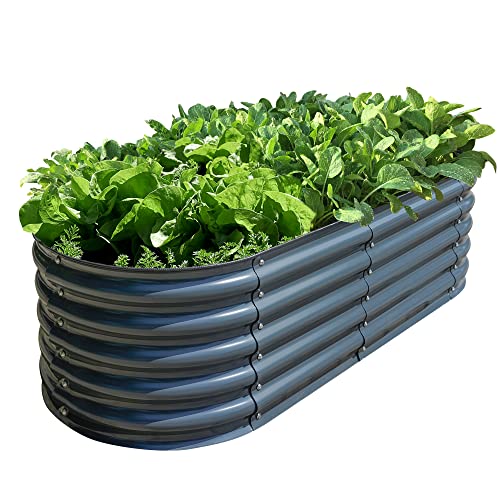 32" Tall Galvanized Metal Raised Garden Bed A71490