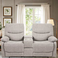 Fabric Double Reclining Loveseat with Console F168567