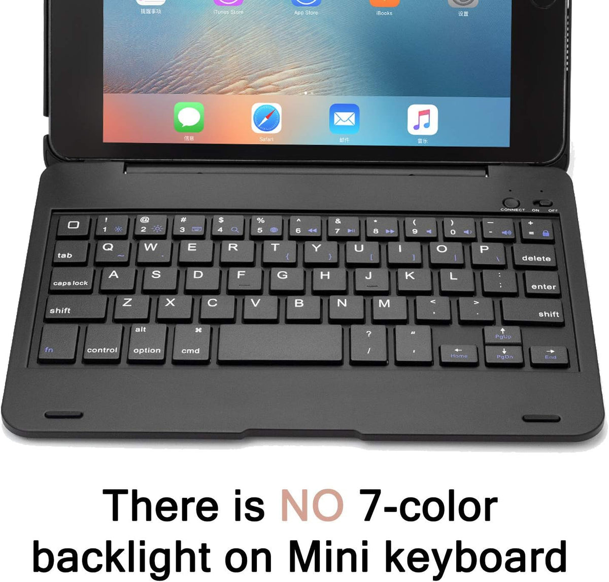Wireless Keyboard Case for iPad Mini with Folding Stand (Black) O421066