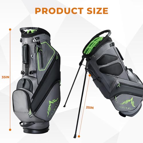 14 Way Dividers Golf Stand Bag Lightweight with Multiple Pockets, Dual Strap and Rain Cover Hood B9351