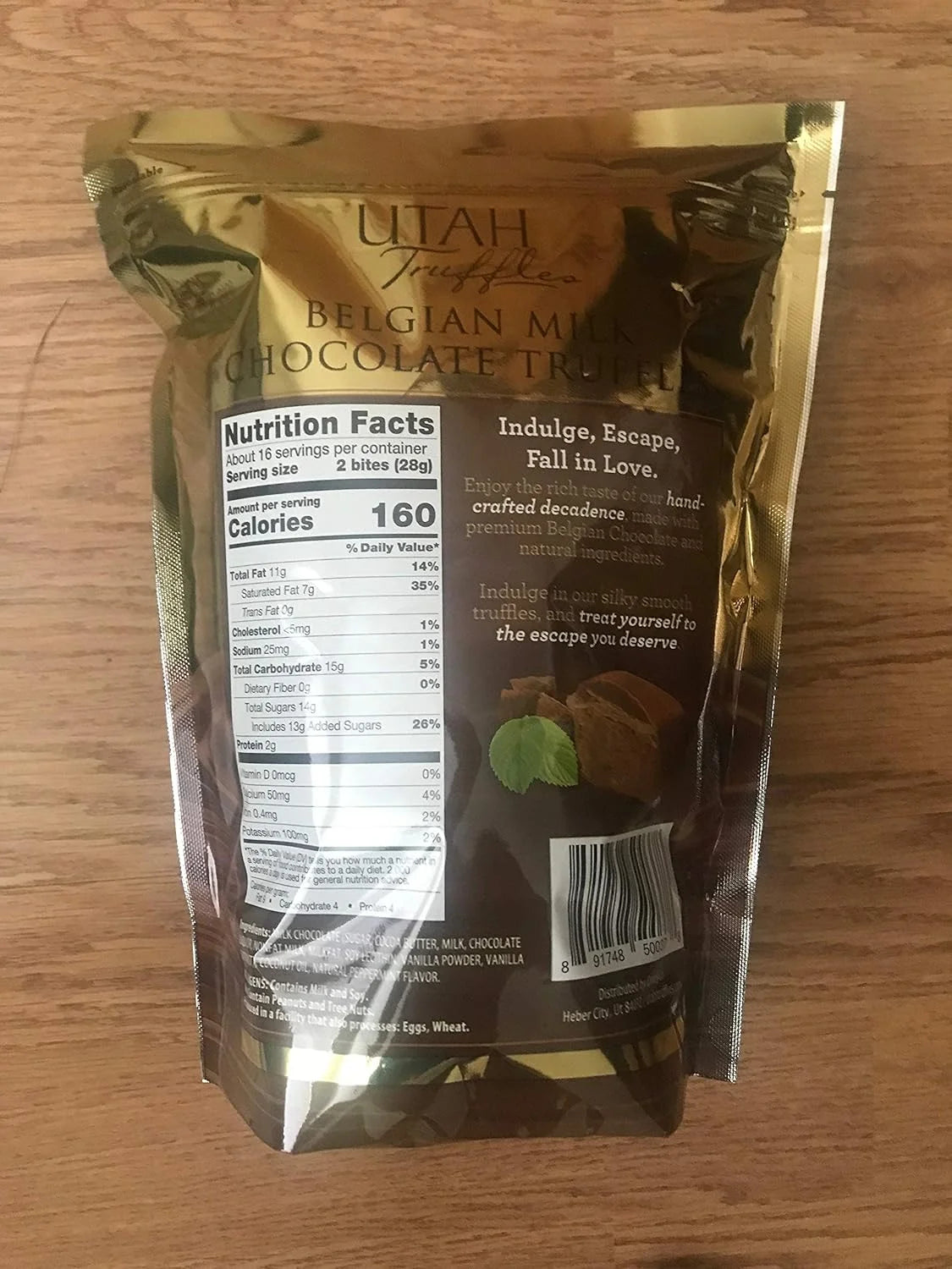 Belgian Milk Mint Chocolate Truffles 16 Oz Bag J770703