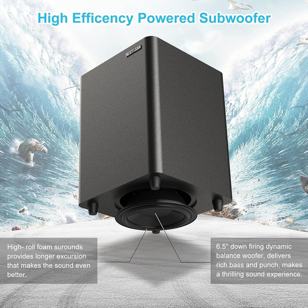 Powered Subwoofer, Compact Size, Black F288