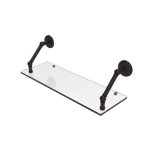 30 inch Floating Glass Shelf Satin Chrome Y233548