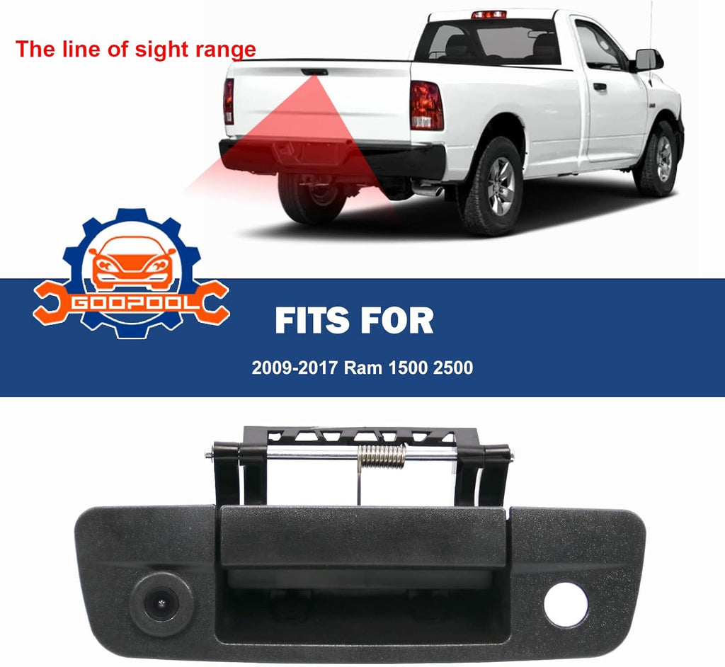 Tailgate Handle Backup Camera Rear View with RCA Connector X38148