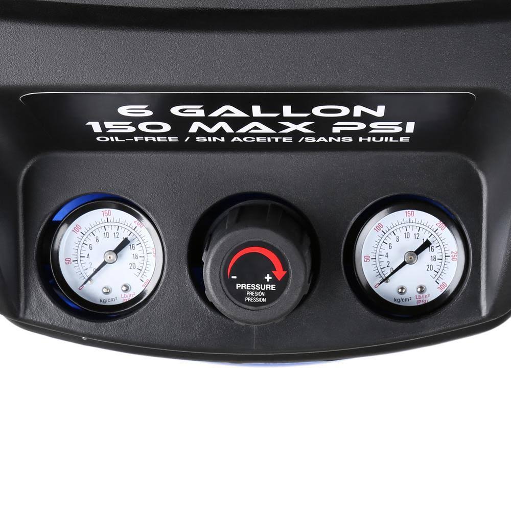 6 gal. Portable Electric 150 PSI Oil-Free Pancake Air Compressor N3235