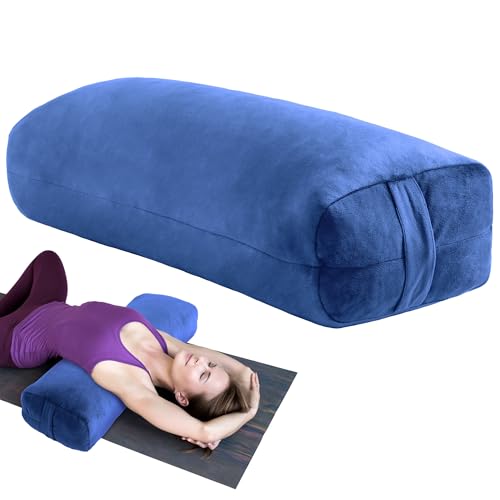 Rectangular Yoga Bolster Pillow with Carry Handle, 27"X10"X6" J7928