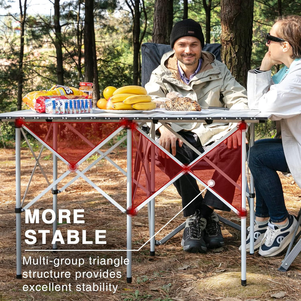 Lightweight Portable Aluminum Camping Table with Carry Bag I567