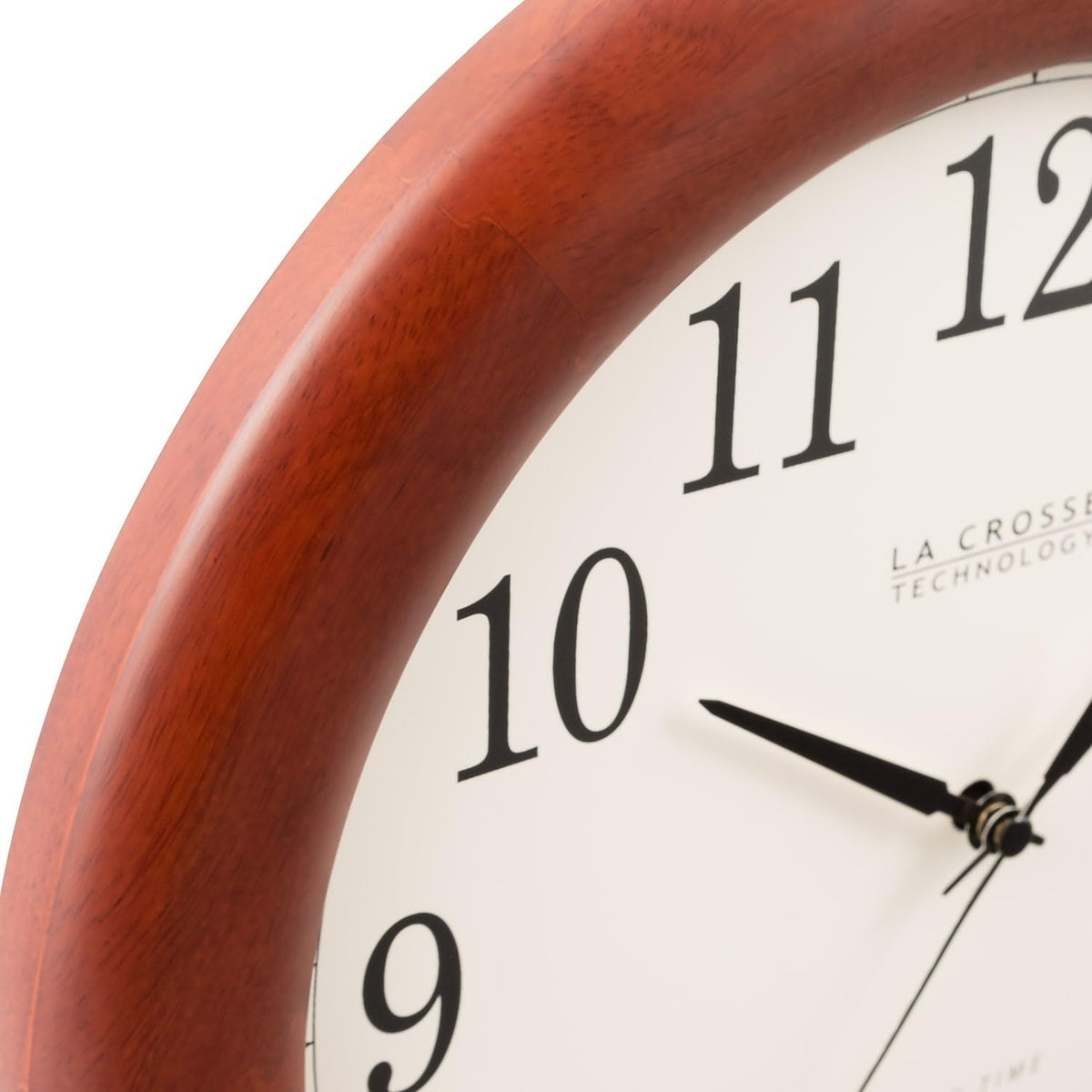 12.5 Inch Cherry Wood Atomic Analog Clock Z992767