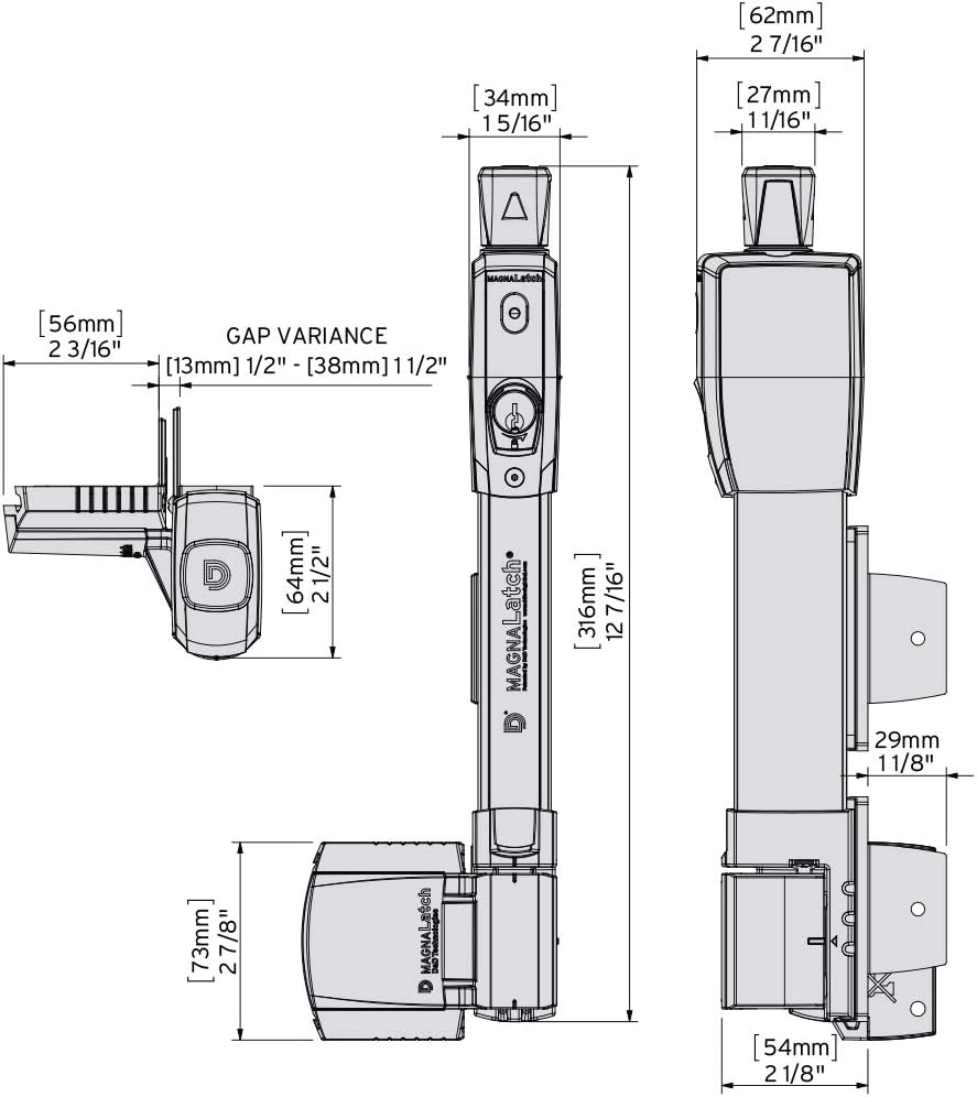 Magnetic Gate Latch and Lock J826033