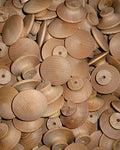 2" Unfinished Birch Wood Round Drawer Knobs (5) K3070