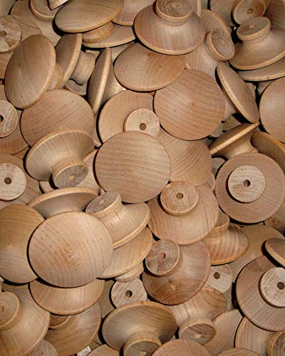 2" Unfinished Birch Wood Round Drawer Knobs (5) K3070