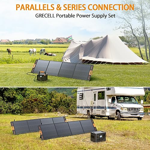 2400W Portable Power Station with 2 * 100W Solar Panel, 1843Wh LiFePO4 Battery with 11 Outlets W426
