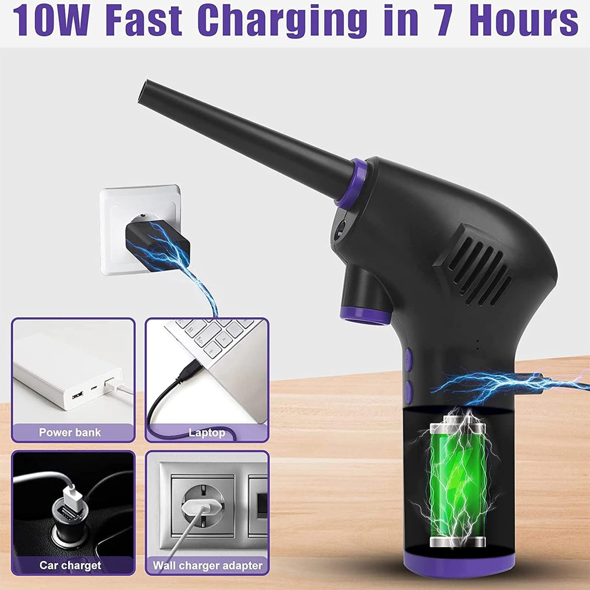 15000mAh Electric Air Duster with LED Light U5996