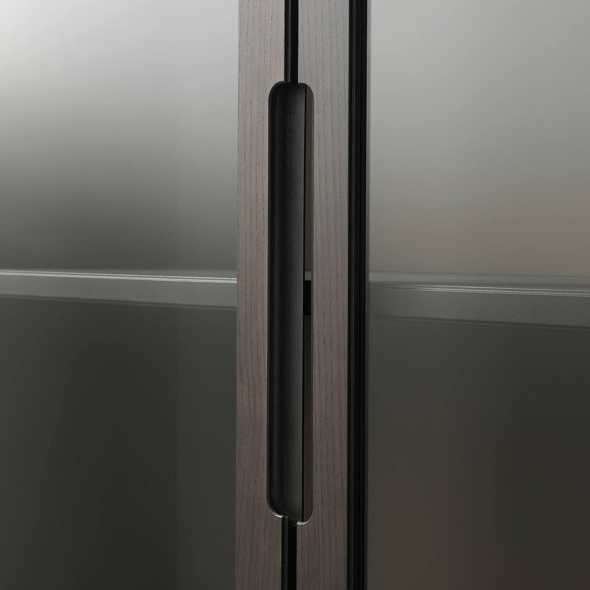 Brown Glass-Door Cabinet X16160