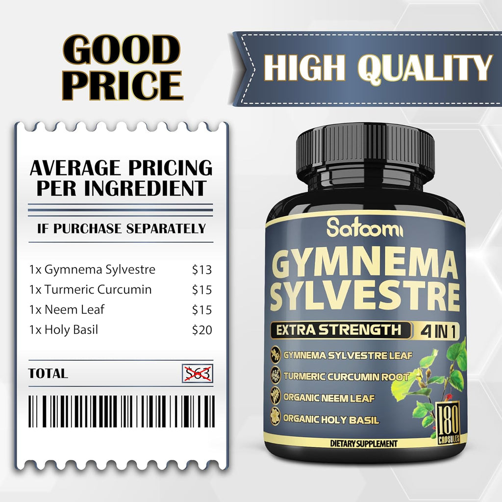 180 Capsules Gymnema Sylvestre Capsules Extract O840943