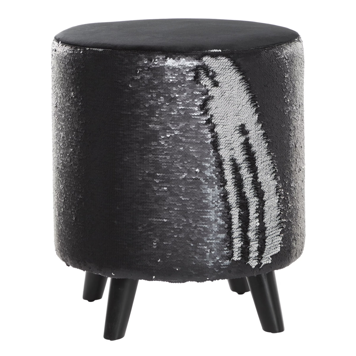 Black Wood Stool 18" E2789